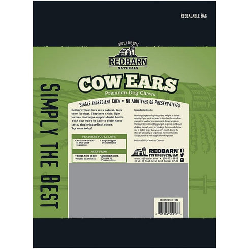 Redbarn All-Natural Cow Ears Premium Chews for Dogs 4.2oz - Poudre Pet and Feed Supply